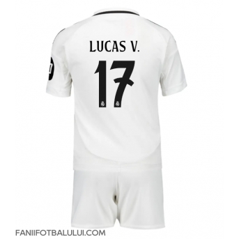 Real Madrid Lucas Vazquez #17 Echipament de Fotbal Replică 2024-25 Copii Acasa (+ Șorturi)